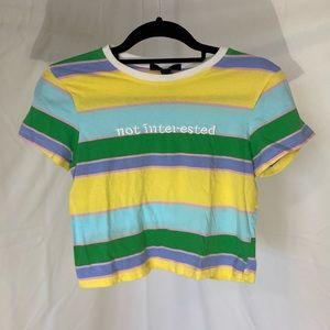NOT INTERESTED Cropped Tee